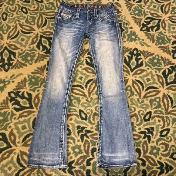 Women’s Rock Revival Hyero Mid-rise Boot Stretch Jeans 25 - Picture 2 of 7
